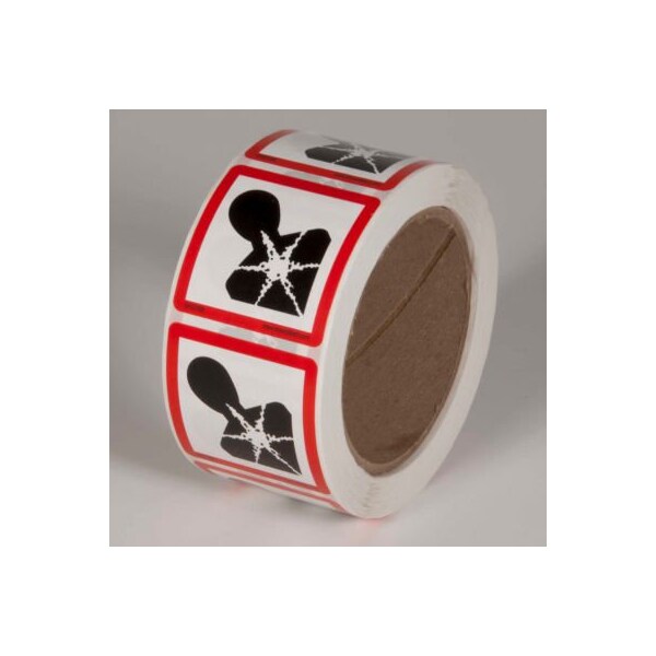 Top Tape And Label INCOM GHS1308 GHS "Health Hazard" Pictogram Label, 2" x 2", 500/Roll GHS 1308.00 - main
